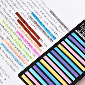 Baru multi warna tahan air hewan peliharaan tipis strip indeks label notepad kantor sekolah transparan self-stick catatan memo pad alat tulis - Product Image 2