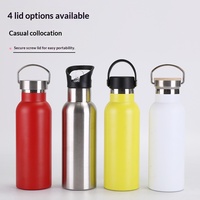 Bouteille isotherme de style américain grande capacité, bouteille d'eau de sport portable avec poignée, logo personnalisé, unisexe, randonnée