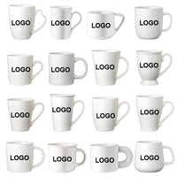 Tasses à café en porcelaine en gros, vierges, blanches, en céramique, pour sublimation, pour café, thé, latte, soupe, lait, chocolat chaud