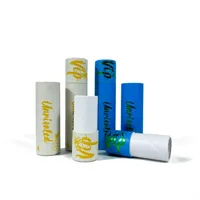 Emballage de tube cosmétique en papier kraft écologique imprimé sur mesure, impression quadricolore, estampage à chaud pour baume à lèvres, déodorant solide