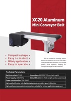 Docod XC20 Mini cinta transportadora de cinta de goma de aluminio para impresora Transferencia de embalaje de alimentos