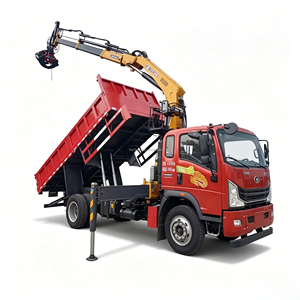 Grue télescopique montée sur camion 8x4 de 5 tonnes avec pince pour le transport d'équipements lourds et la construction routière - Product Image 1