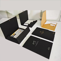 Carpetas de presentación de negocios A4 A5 ecológicas impresas personalizadas, bolsillos, papel elegante en relieve con logotipo de la empresa para uso en la oficina