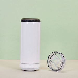 DSY Vaso Enfriador de Vino Electrónico de Acero Inoxidable de 16oz con Altavoz Inalámbrico, Carga USB y Diseño de Sublimación 4 en 1 - Product Image 1