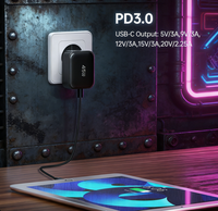 Cargador Tommox de 45w Tipo C, Cargadores de Teléfono al por Mayor, Enchufe Plegable para Reino Unido, UE y Corea, Cargador Rápido USB C para Móvil, Cargadores Portátiles para Tableta