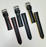 Bracelet de montre en cuir de veau tanné végétal Ming Fung Fashion, faible MOQ, multicolore, 18MM 20MM 22MM 24MM, 4 couches, perforations laser