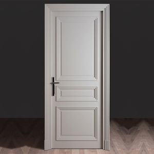 Diseño de puerta de madera <span class=keywords><strong>para</strong></span> <span class=keywords><strong>casa</strong></span>, pintura de puerta Interior precolgada con paneles de madera maciza <span class=keywords><strong>para</strong></span> dormitorio - Product Image 3