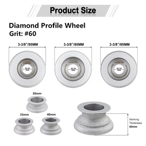 Disque de meulage diamanté brasé sous vide de 85 mm pour le profilage des bords, outils à main pour le meulage du marbre, de la céramique et du quartz - Product Image 5