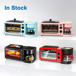 Máquina Multifuncional 3 en 1 para Hacer Sándwiches y Desayunos con Sartén, Cafetera, Tostadora y <span class=keywords><strong>Horno</strong></span> Microondas - Product Image 1