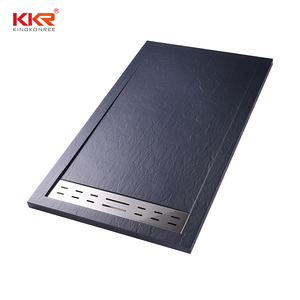 Piedra Artificial portátil bandeja de <span class=keywords><strong>ducha</strong></span> negro Base - Product Image 2