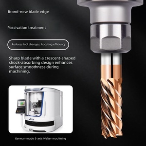 ดอกกัดเหล็ก 6 ฟลุต ปลายแบน เคลือบ TiAlN สำหรับเหล็ก สแตนเลส และไทเทเนียม - Product Image 4