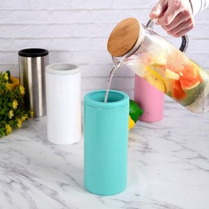 Le vendite calde di nuovo stile 12 once a doppia parete isolate in <span class=keywords><strong>acciaio</strong></span> inossidabile skinny cola bottle can cooler beverage beer holder - Product Image 6