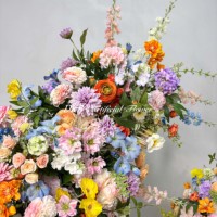 Magnifique Arche Florale Artificielle Colorée pour Décoration de Mariage, Composition Florale Artistique, Ornement, Centre de Table