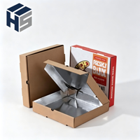 Boîte à pizza en aluminium personnalisée en gros, boîte à pizza en papier écologique jetable avec logo, prix d'usine pour la livraison