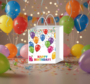 Serie Palloncini 2: Sacchetto Regalo in Carta Rettangolare con Stampa Palloncini per Feste di Compleanno e Celebrazioni per Bambini - Product Image 2