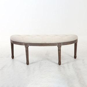 Moderne Meubles De Chambre À Coucher En Bois de Caoutchouc Solide Ksf25001 Coton Lin Antique <span class=keywords><strong>Banc</strong></span> En Bois - Product Image 5