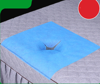 Serviette jetable d'oreiller de salon tissu non tissé épaissi imperméable soluble dans l'eau pour la conception de trou respirant de lit de massage de beauté