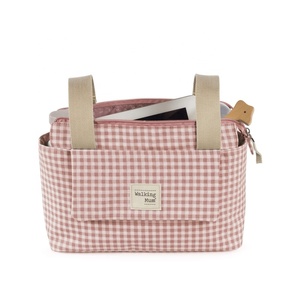 Organisateur de voyage portable 2-en-1 en tissu noir pour couches, biberons et jouets de poussette - Product Image 1