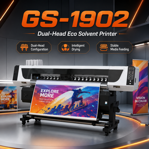 Impresora de inyección de tinta ecosolvente de gran formato GOOSAM 1.8m Dual I3200 con servomotor para producción de retroiluminación - Product Image 1