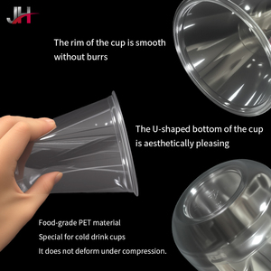 Bicchieri a U Monouso di Alta Qualità Personalizzabili in PET Trasparente da 89mm <span class=keywords><strong>con</strong></span> Coperchi per Bubble Tea, Boba, Caffè e Bevande - Product Image 4