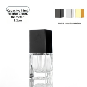 Botella de Vidrio para Base de Maquillaje Líquida de 15 ml, 20 ml, 30 ml, 40 ml, Botella Cosmética Cuadrada Transparente para Crema BB - Product Image 5