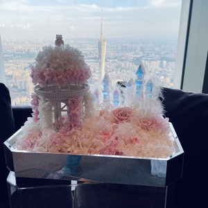 Rose éternelle <span class=keywords><strong>de</strong></span> conte <span class=keywords><strong>de</strong></span> fées pour célébrités d'Internet, Princesse des contes <span class=keywords><strong>de</strong></span> fées, Rose en cristal préservée, Boîte cadeau artisanale Saint-Valentin Noël - Product Image 1
