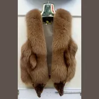 Casaco de pele de raposa natural feminino, jaqueta quente para mulheres, de pele real de raposa, luxuosa, 2022