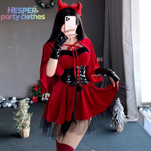 ชุดคอสเพลย์ปีศาจน้อย HESPER สำหรับฮาโลวีน คริสต์มาส ชุดเซ็กซี่สำหรับการแสดงบนเวที ชุดนักเต้นไนต์คลับ ลายพิมพ์ตัวละคร - Product Image 3