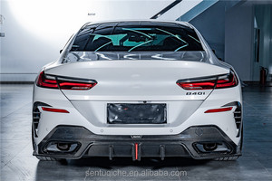 Kit carrosserie en fibre de carbone pour BMW Série 8 G14 G15 G16 : Lame avant, diffuseur, spoiler et jupes latérales en fibre de carbone - Product Image 2