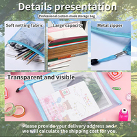 Ensemble de classeurs à fermeture éclair multicolores Ingenuity - Boîtes de rangement transparentes pour dossiers de bureau et scolaires A4/A5/A6 personnalisables