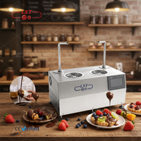 Distributeur de chocolat au lait LST double capacité 5,5 L avec contrôle précis de la température, robinet électrique en acier inoxydable 304
