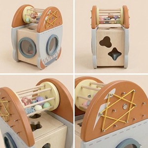Caja de Actividades Montessori de Madera <span class=keywords><strong>Rocket</strong></span>, Juguete Educativo para Niños Pequeños, Aprendizaje Temprano, Entrenamiento de Habilidades Motoras Finas, Personalizable, Unisex - Product Image 2