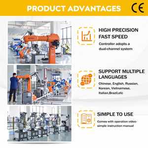 Robot de Soldadura Articulado de 6 Ejes Económico de China con PLC, Motor de Caja de Cambios, Acero Inoxidable, Certificación CE-EMC, Carga Útil de 6KG, Alcance de 2100MM - Product Image 3