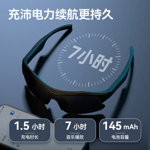 Smart Glasses Earphones 5.2mm Open Design Noise Reduction Stereo Audio Phone Call 10m Wireless Distance - Product Image 4