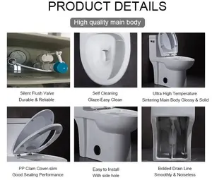 Wholesale Siphon Ceramic S Trap Inodoros Modernos Bathroom Toilette 2 Piece Cheap Closestool