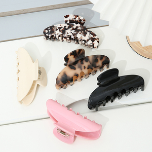 Pinzas para el pelo tipo <span class=keywords><strong>banana</strong></span> de acetato de tortuga, ecológicas, diseño francés, pasadores con estampado de leopardo, grandes, moda europea-americana - Product Image 5