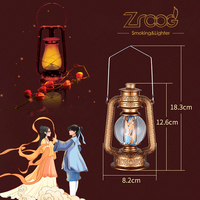 Cadeaux créatifs Lampe suspendue d'urgence Lampe à huile de kérosène Briquet intégré en métal Cigarettes Cadeaux à l'ancienne