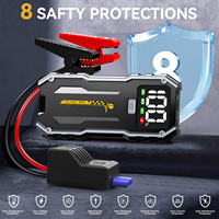 ODM Custom1000A Démarreur de batterie de voiture 10000mAh 12V 4-en-1 avec charge rapide, affichage numérique et ports USB professionnels