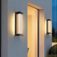 Applique murale extérieure étanche Solaire en acier inoxydable corps détection terrasse hôtel villa porte cour éclairage applique murale