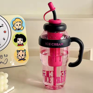 Nouvelle gourde d'été grande capacité 2000 ml, à boire directement, <span class=keywords><strong>avec</strong></span> pailles et design mignon, idéale <span class=keywords><strong>pour</strong></span> les sorties en plein air - Product Image 6