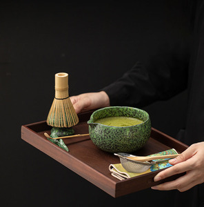 Ensemble de quatre pièces en céramique pour matcha Kiln Change Tianmu, écologique et durable, comprenant un bol à matcha et des accessoires de <span class=keywords><strong>thé</strong></span> chinois, pour 100 livres, pour hôtels - Product Image 1