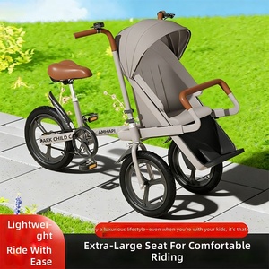 Tricycle à propulsion autonome pour enfants avec siège enfant - Vélo familial avec siège bébé avant de 20 pouces - Poussette bébé - Voiture de jeu - Product Image 4