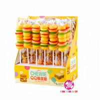 Nuevas Gomitas Halal con Sabor a Hamburguesa, Dulces y Ácidas, con Sabor a Frutas, Golosinas Suaves con Forma de Hamburguesa, Caramelos de Gelatina