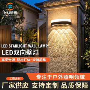 Lámpara de Pared Exterior Impermeable de Aluminio con 12 LED, 80 CRI, Control No Inteligente, Iluminación para Jardín y Villa - Product Image 5