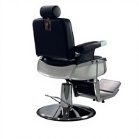 Fauteuil de barbier vintage inclinable, robuste, hydraulique, pour salon de coiffure masculin