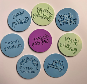 Outils <span class=keywords><strong>de</strong></span> boulangerie anniversaire mariage EID Mubarak acrylique Fondant moule Embosser Cookie chocolat timbre outils <span class=keywords><strong>de</strong></span> décoration <span class=keywords><strong>mots</strong></span> anglais - Product Image 4