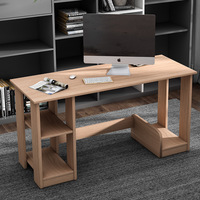 Nouvelle table d'ordinateur de bureau assemblée, console principale, table pour ordinateur portable, design peu encombrant avec rangement pour la maison, le bureau, les études et l'écriture