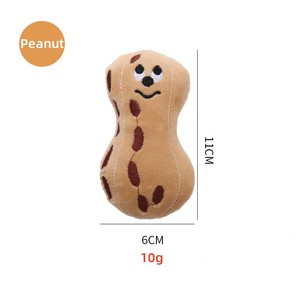 Wholesale Pet Interactive Cute <b>Cat</b> Toys Cartoon Cute <b>Plush</b> Chicken Leg Biscuit Peanut Shape Stuffed Catnip Pet <b>Cat</b> Dog Toy - Product Image 3