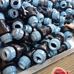 IRRIPLAST OEM PN16 Klemm ring verschraubungen Push-Fit PP Double Union Kugel hahn Wasser versorgung und Bewässerung HDPE Kugel hahn - Product Image 3
