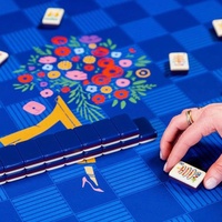 Tuiles de Mahjong Souvenirs à Dos Bleu Thème Londres, Tuiles Personnalisées Imprimées pour Magasin de Cadeaux, Expédition en Octobre